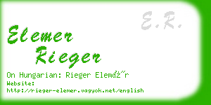 elemer rieger business card